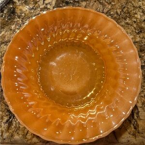 Anchor Hocking Fire King dinnerware Orange Glass Bowl